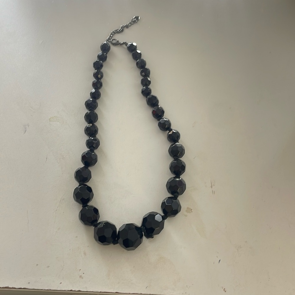 Black beaded necklace